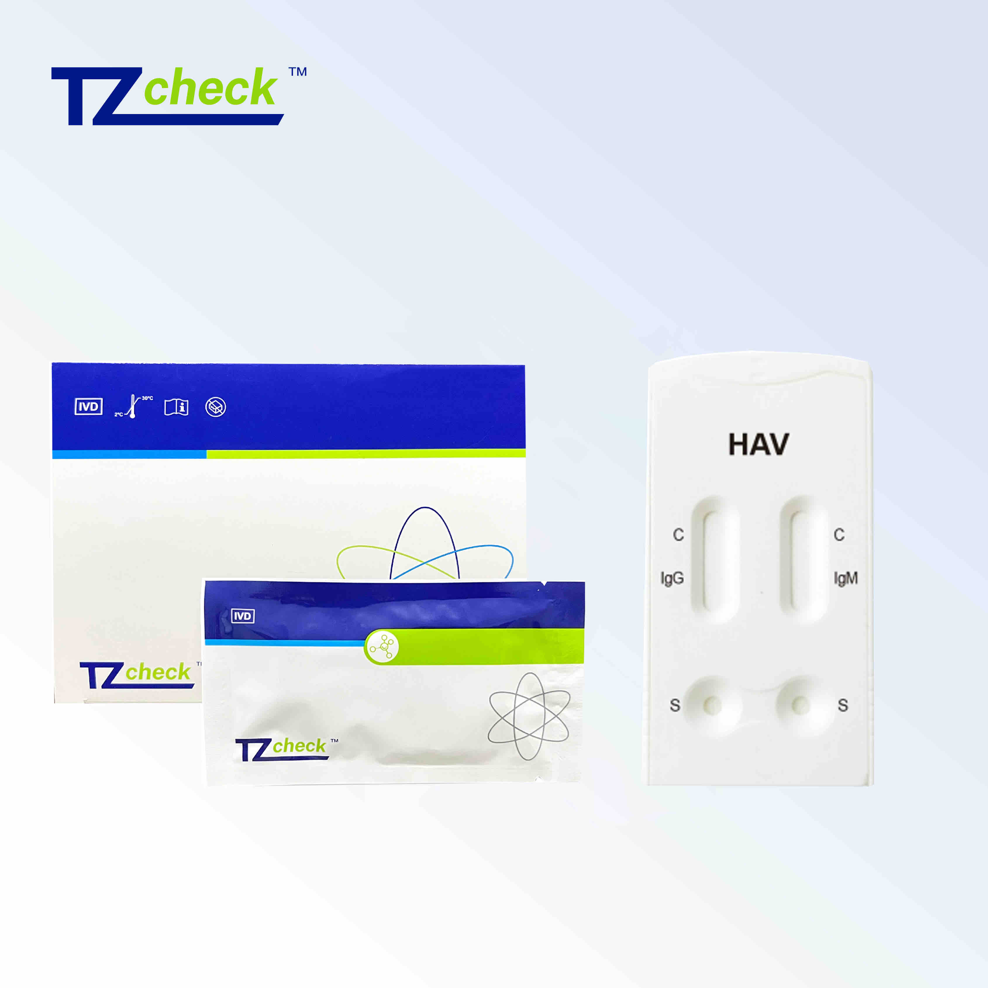 Комбінований швидкий тест на вірусний гепатит А (HAV IgG/IgM) (цільна кров / сироватка / плазма) (тzcheck I083-4025)